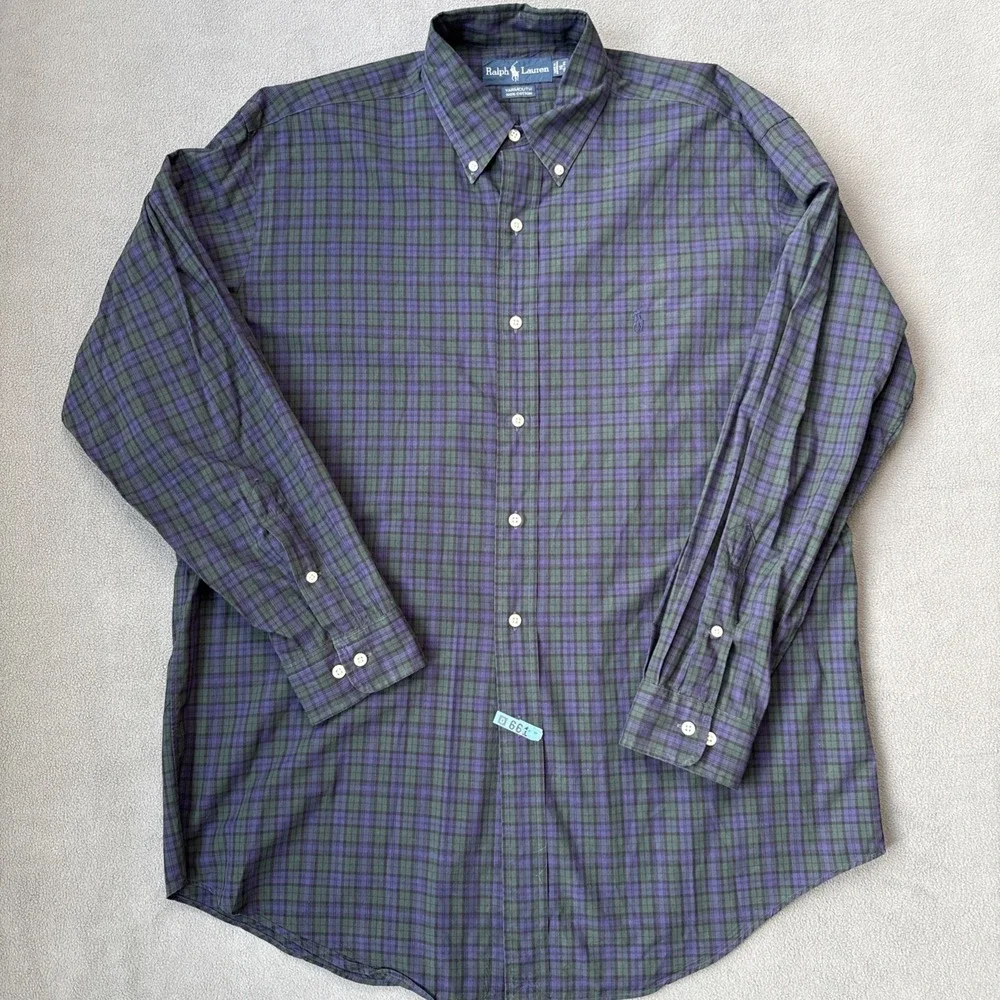 Ralph Lauren Yarmouth Shirt Mens 16 32/33 Classic Long Sleeve Cotton DRY CLEANED - Picture 2 of 10